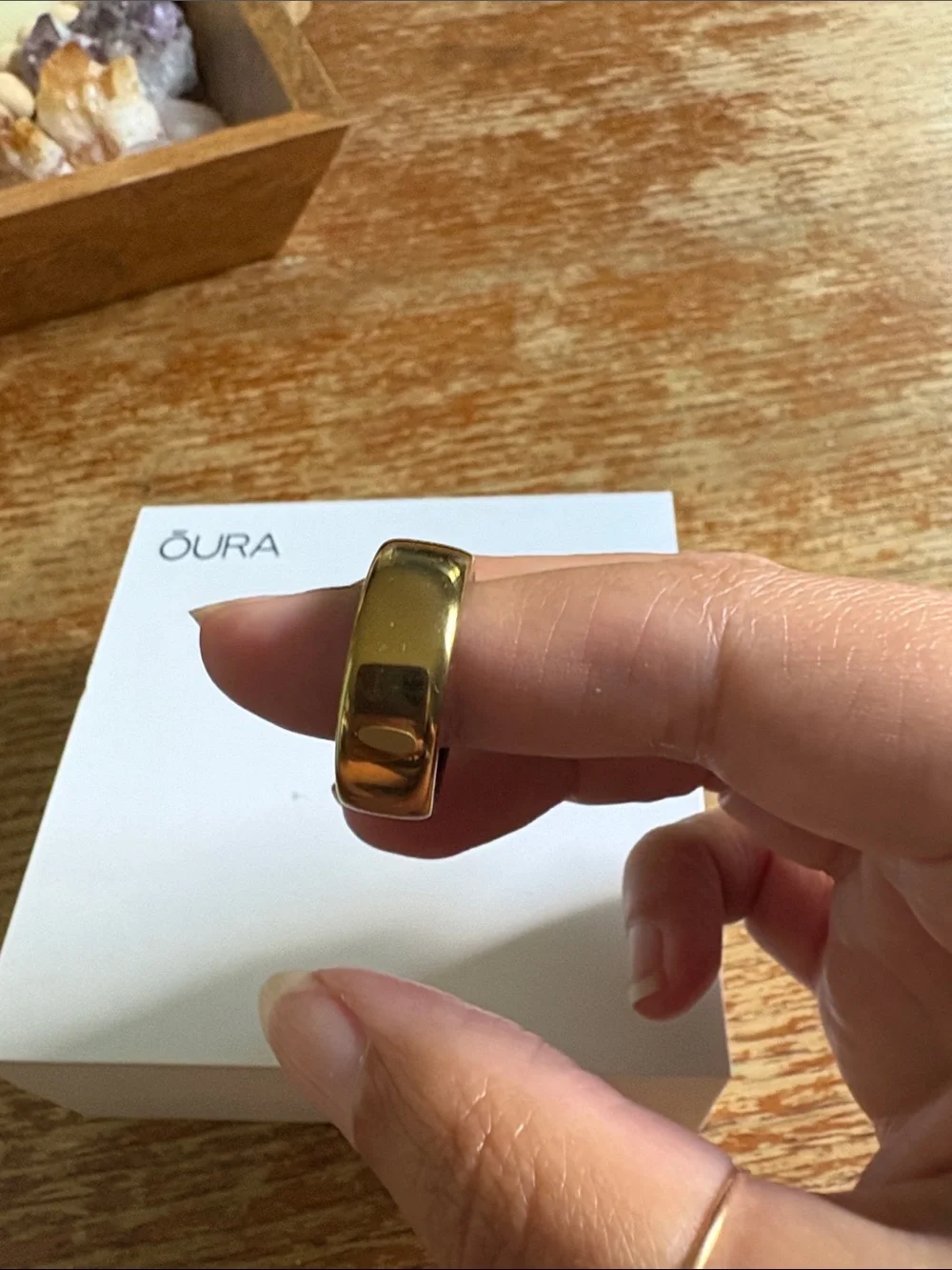 Brand New Oura Gen3 Horizon Gold Ring Set with Charger Size US7